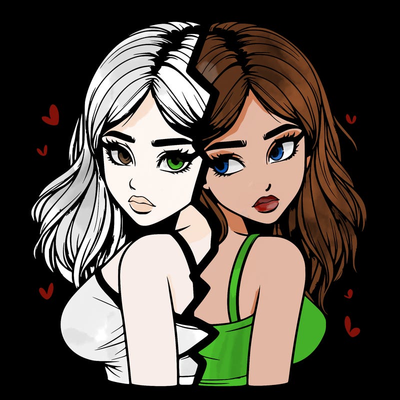 realistic girl split