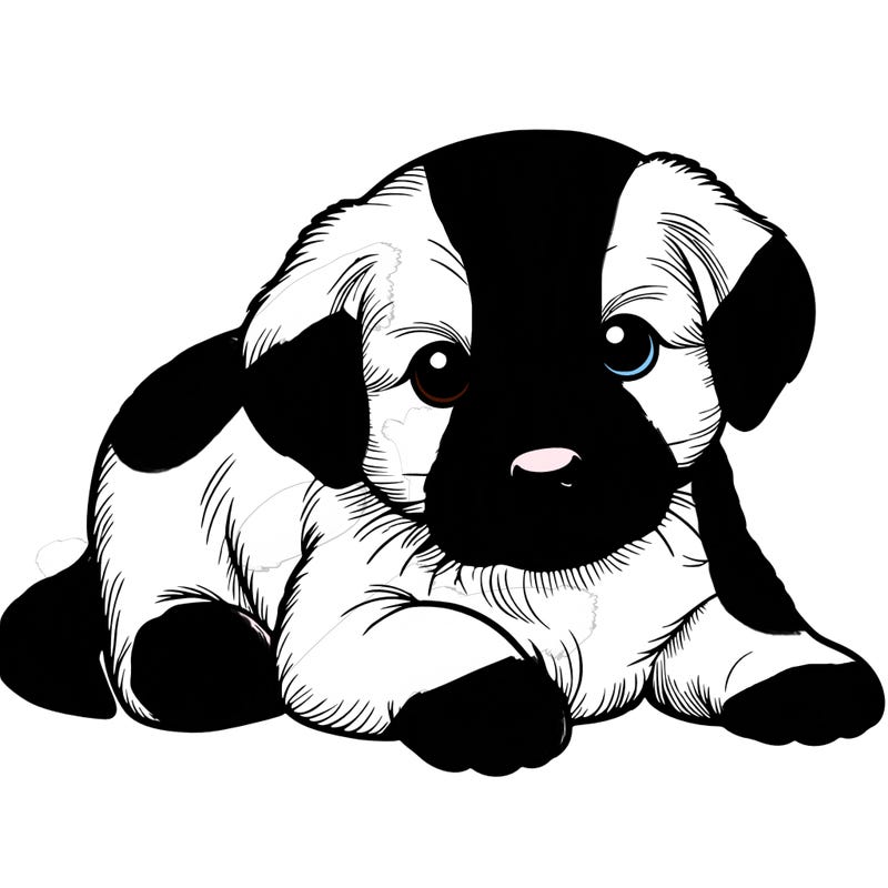 a cute realistic puppy