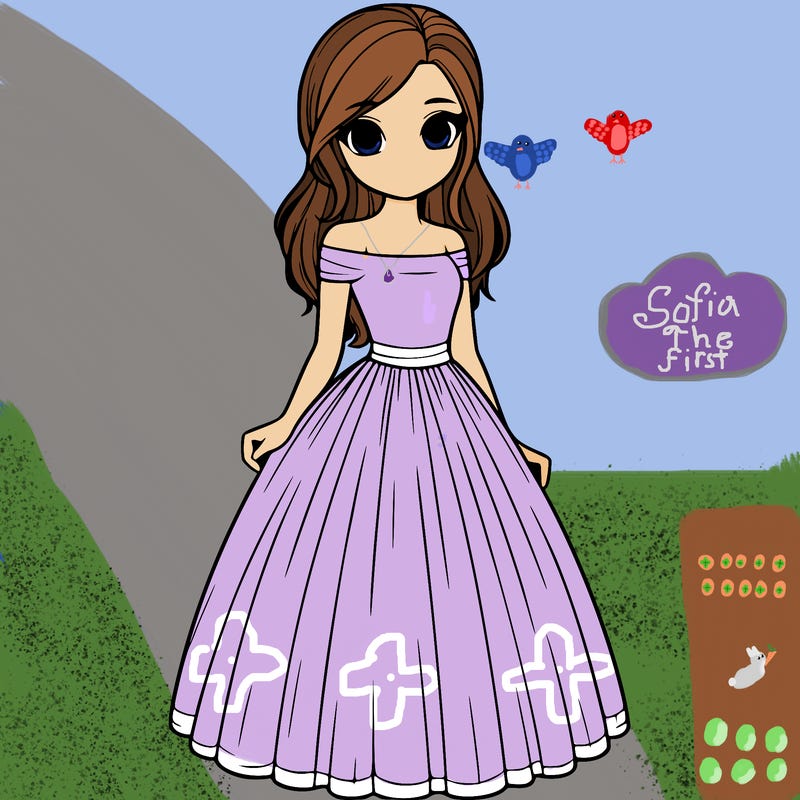 realistic girl in dress