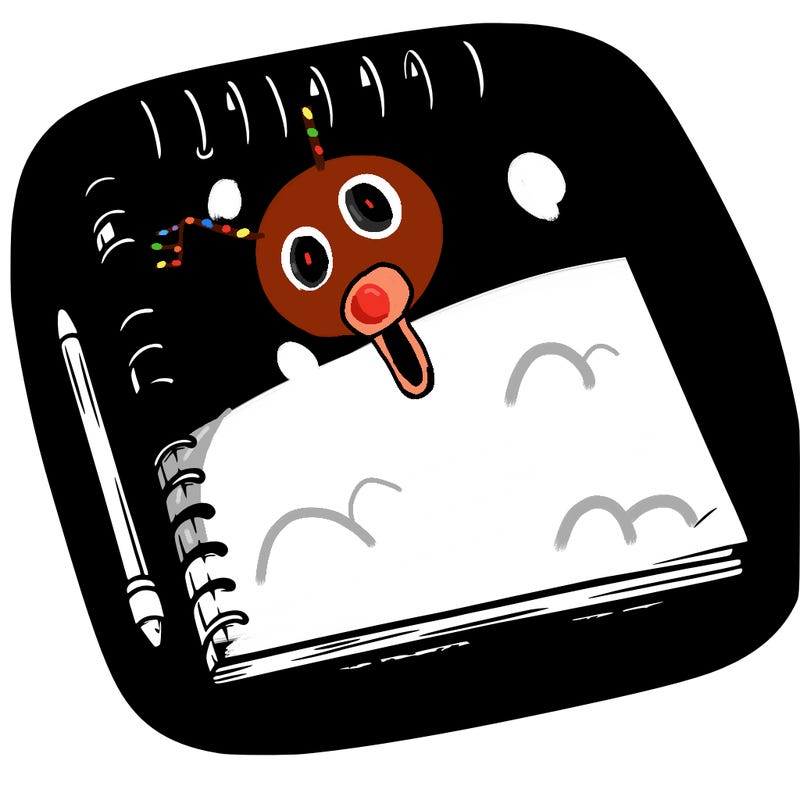 a blank sketch pad