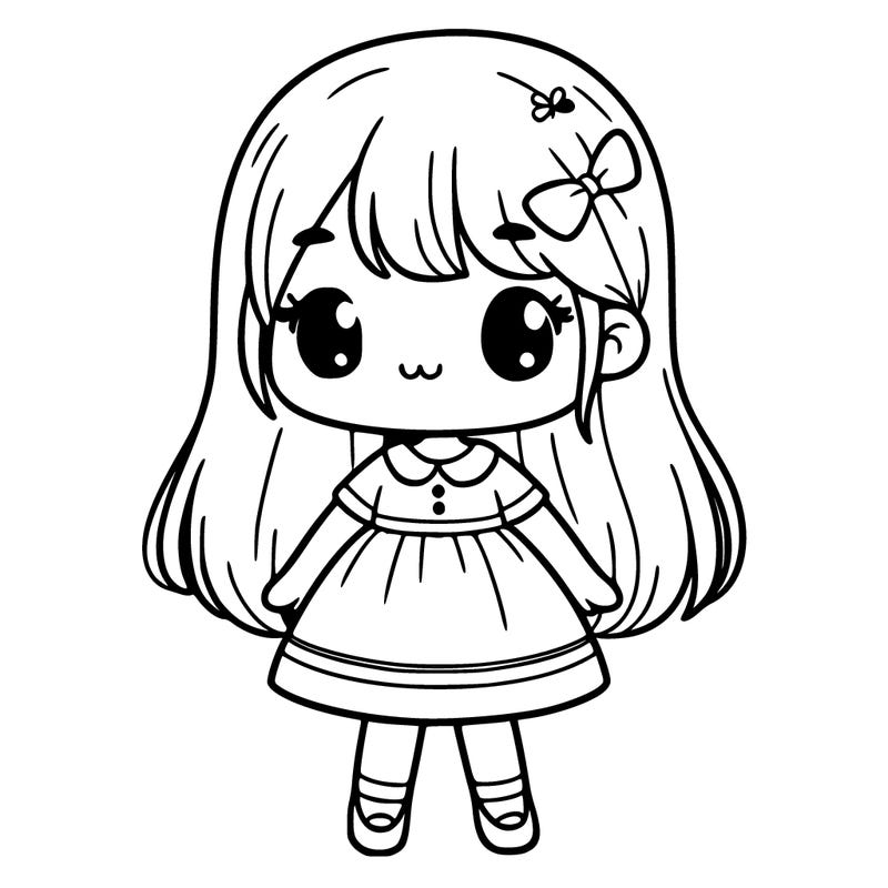 a cute girl with a dress