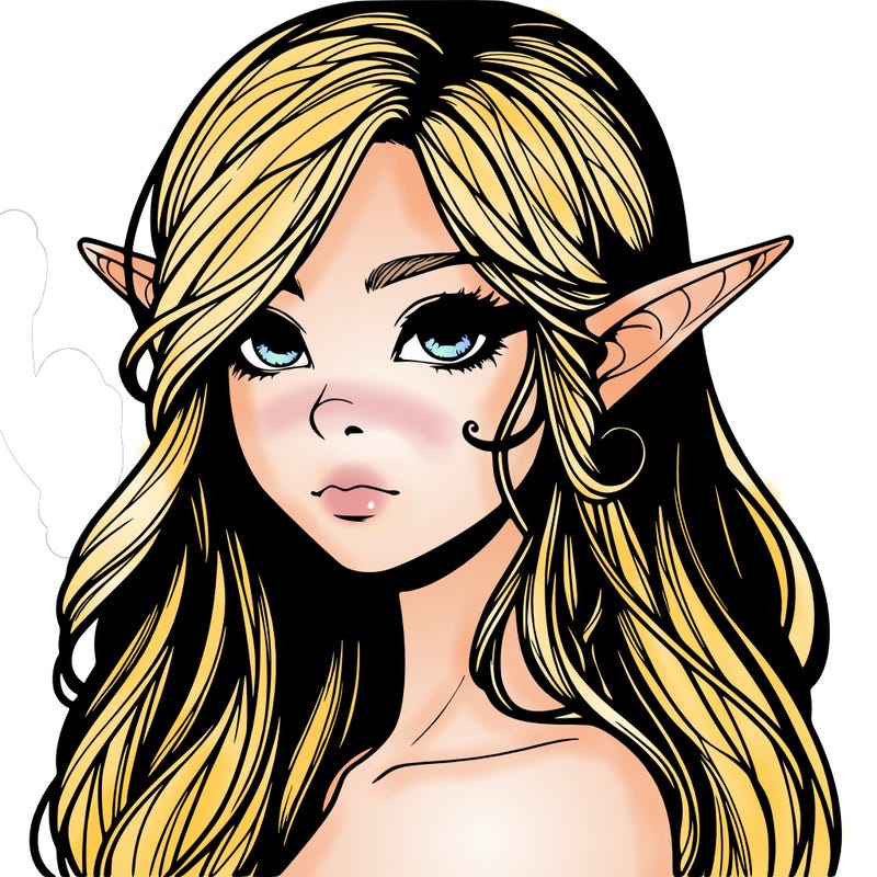 elf girl realistic dark fantasy