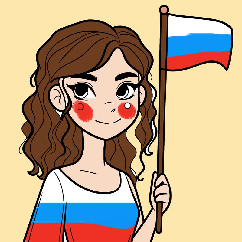 hot girl holding a flag