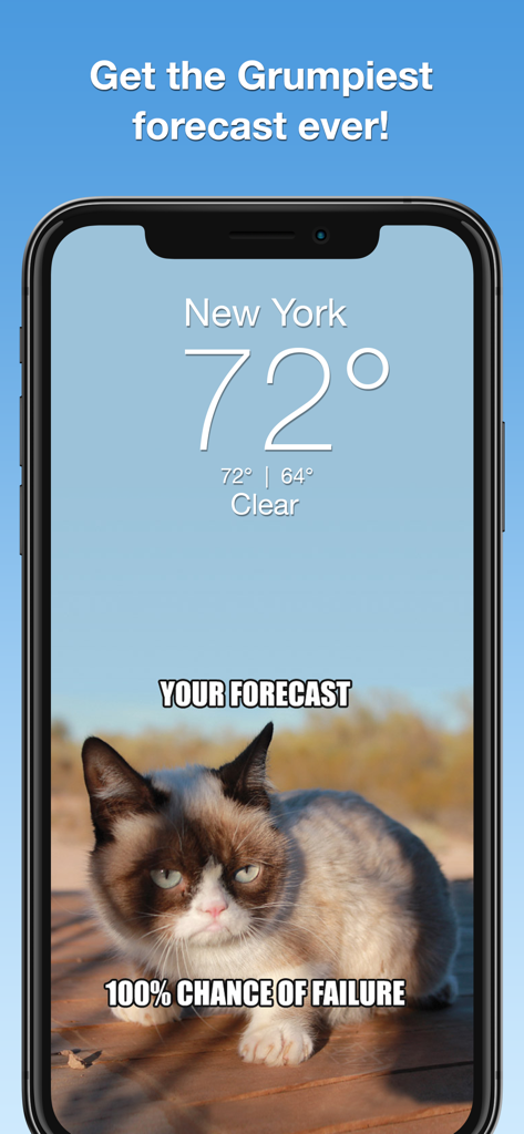 Grumpy Cat's Funny Weather - Weather App | MWM