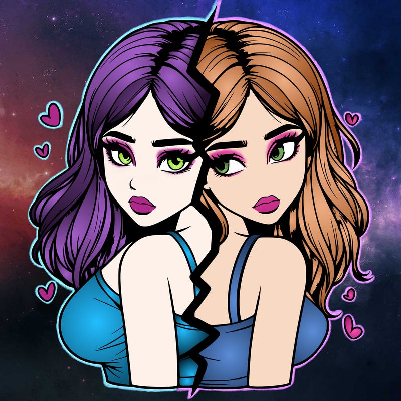 realistic girl split