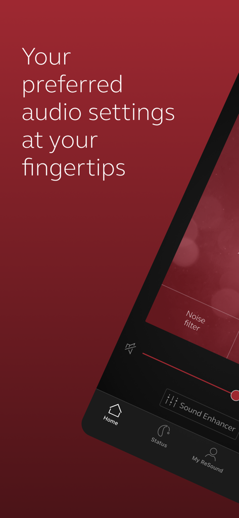 ReSound Smart - Interfaccia dell'app ReSound Smart per le impostazioni audio personali