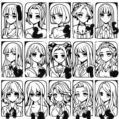 girls that look diffrent anime