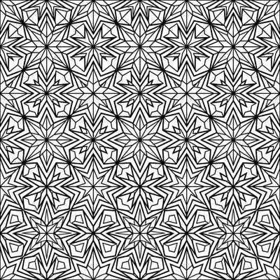 Dive into a world of geometric beauty with our Star Tessellations coloring page, thoughtfully designed for seniors. This intricate pattern features large print and clear outlines, offering a relaxing and stimulating creative experience.