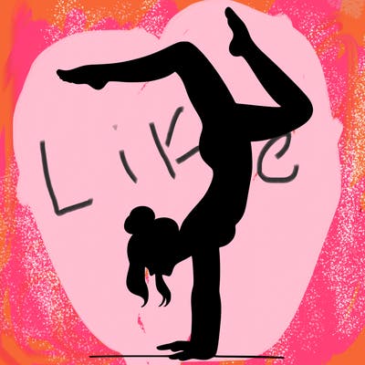 a woman doing a handstand