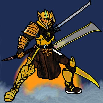 shadow knight with sword