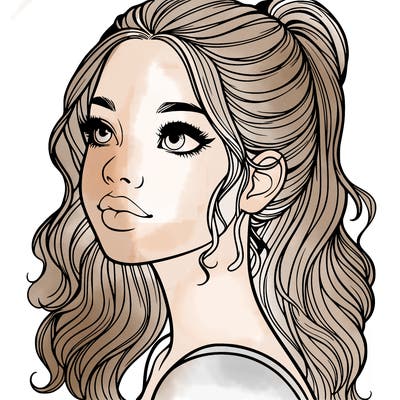 beautiful realistic girl