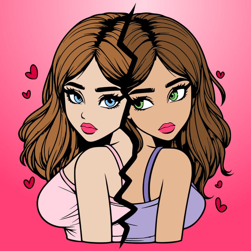 realistic girl split