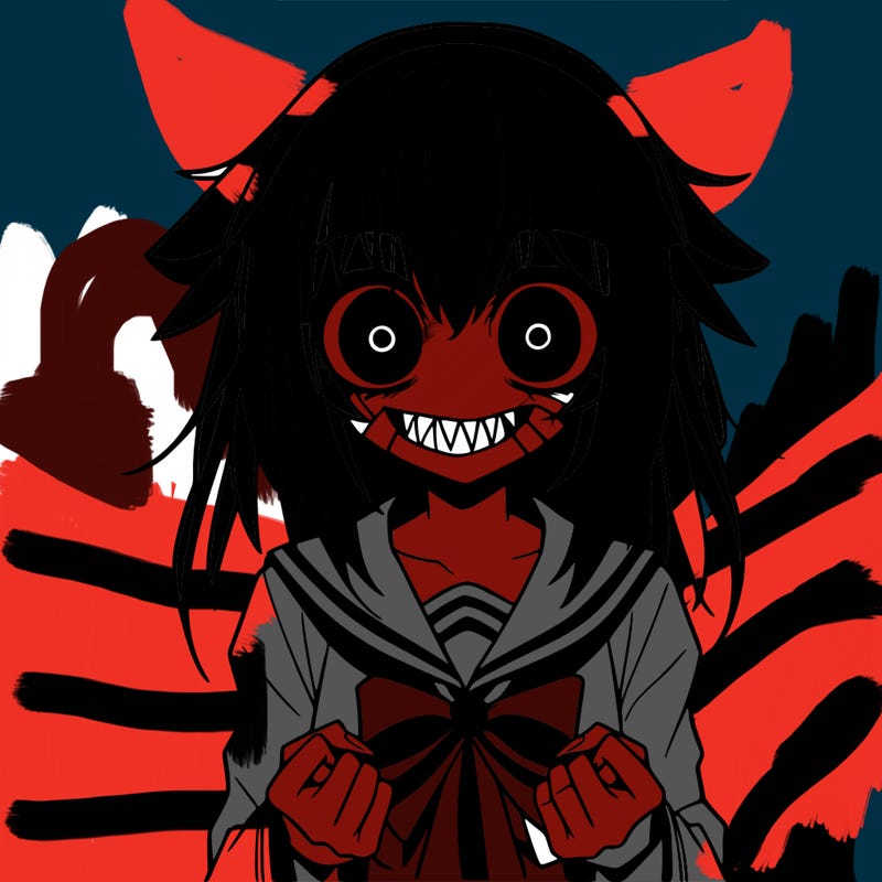 scary girl anime