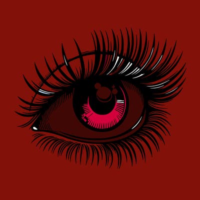 realistic eye long eylashes