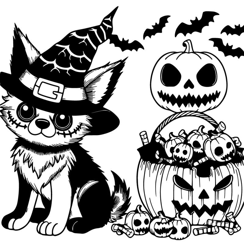 halloween dog  scary