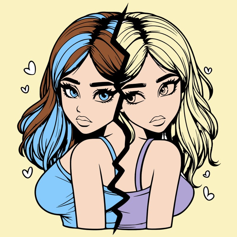 realistic girl split