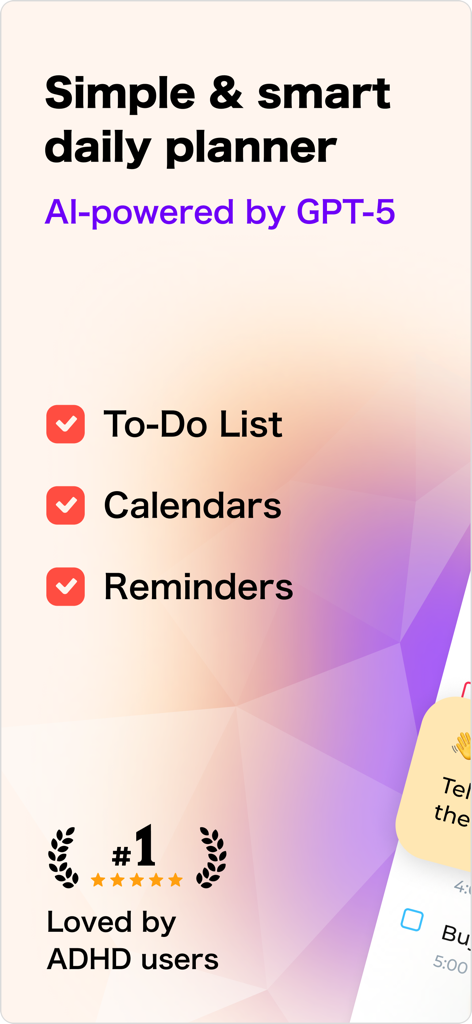Day Flow: AI Daily Planner - Simple and smart AI daily planner with to do list calendars and reminders for ADHD users