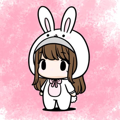 a girl in a bunny costume