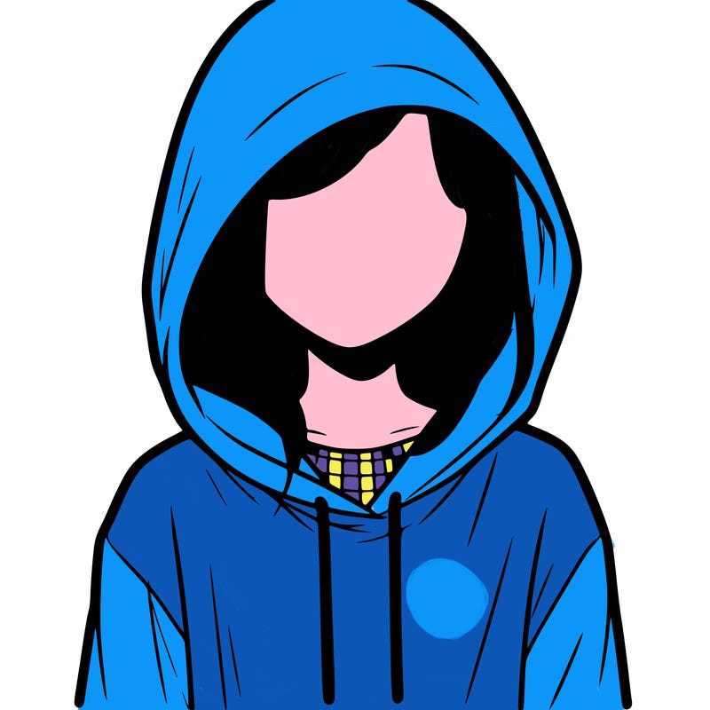 faceless girl in hoodie