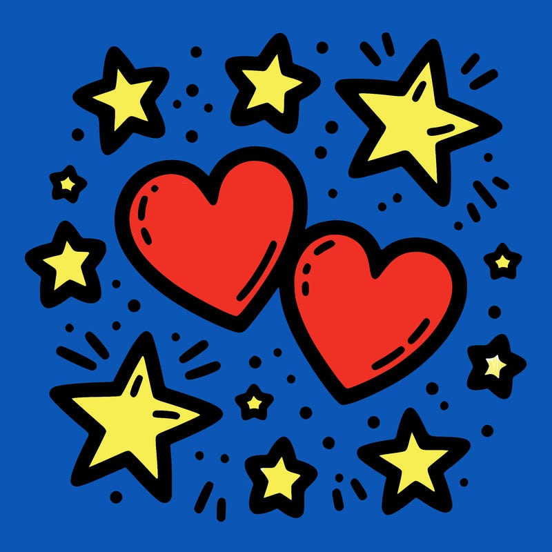 hearts and stars