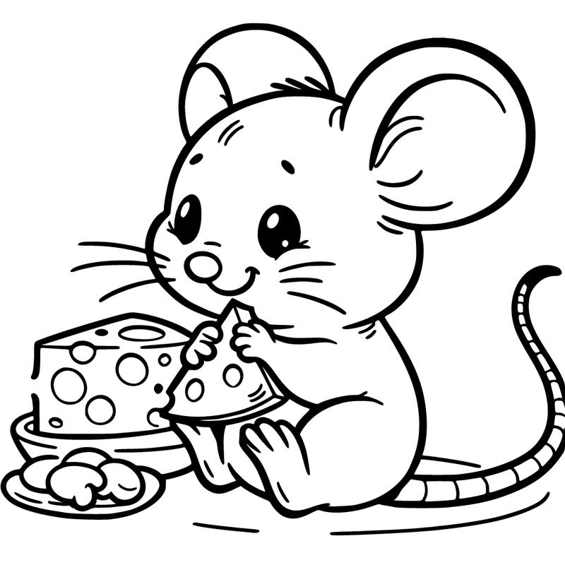mouse eating cheese