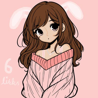 shy pretty girl wearing a sweater that is falling off one shoulder portrait