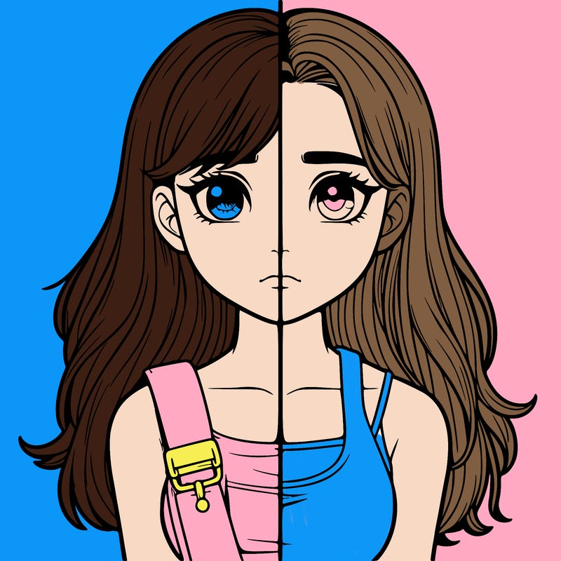 realistic girl split