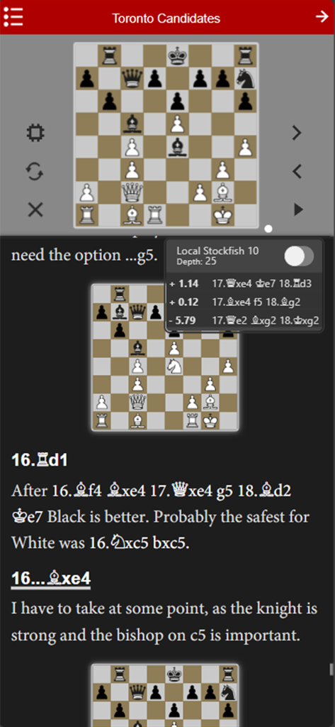 New In Chess - Interaktives Schachbrett und Stockfish-Engine-Analyse in der New In Chess App
