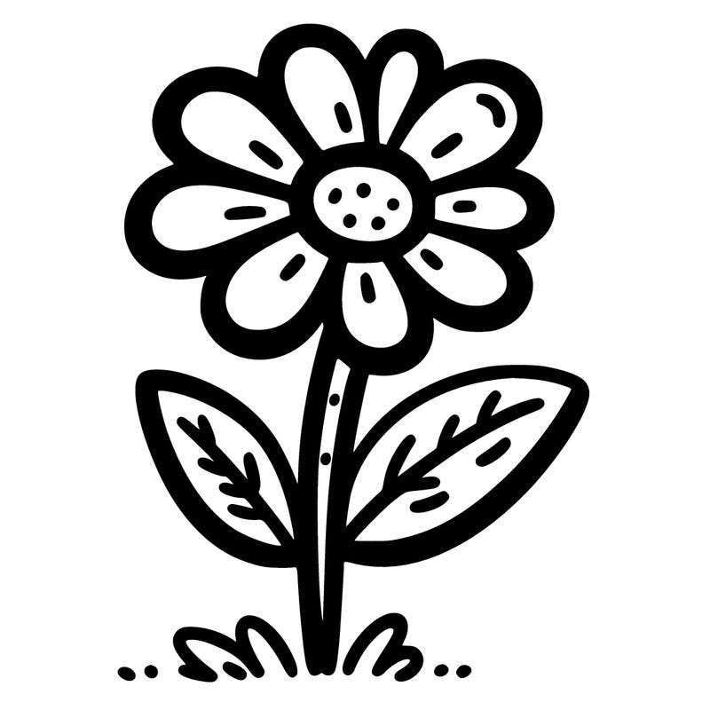 simple flower drawing