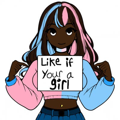 girl holding a blank sign in a long sleeve crop top