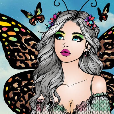 butterfly fairy realistic girl