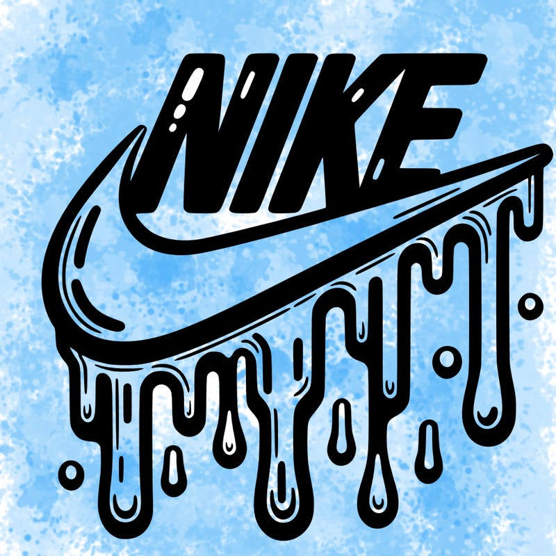 dripping nike logo