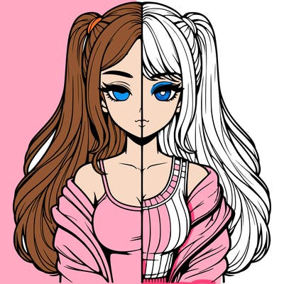 realistic girl split