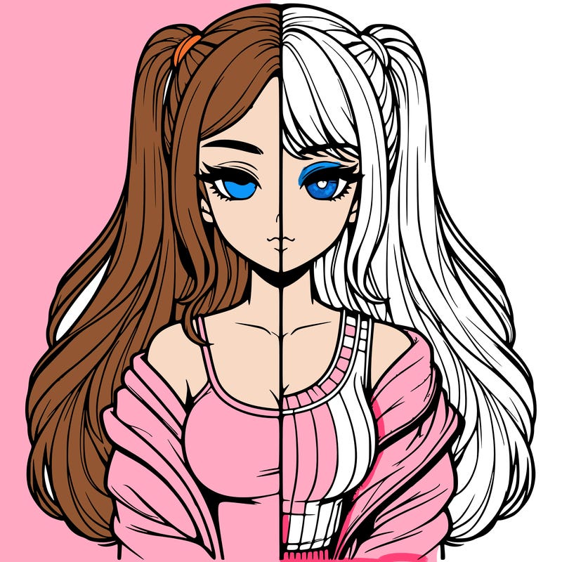 realistic girl split