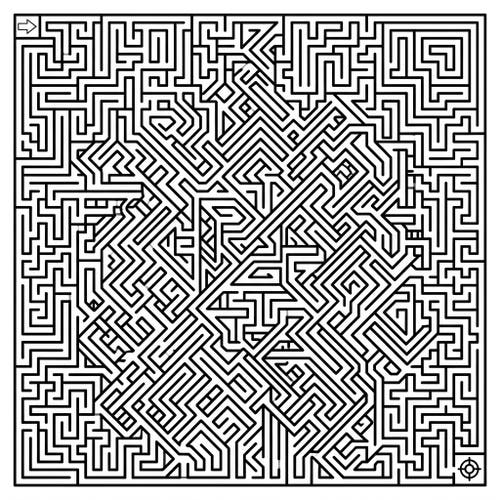 Square Labyrinth Patterns