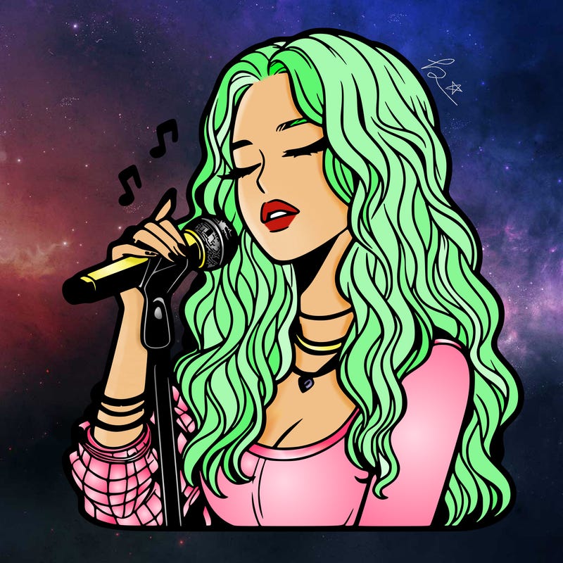 realistic female singer