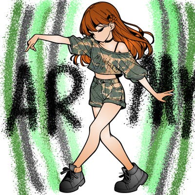 realistic girl danceing