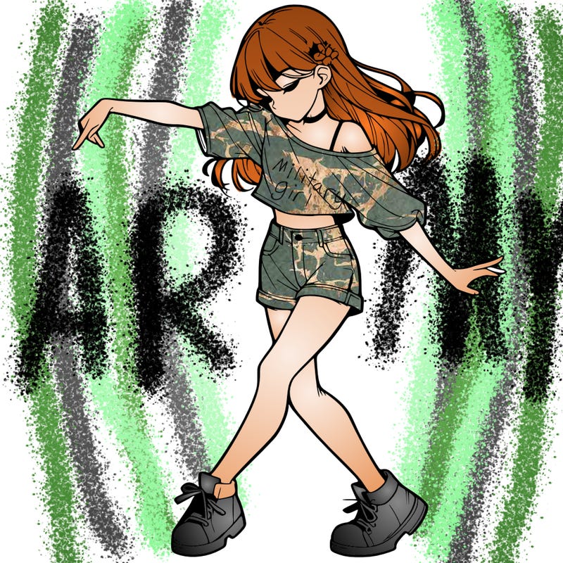 realistic girl danceing