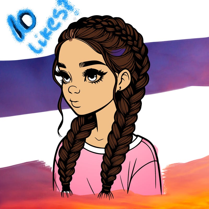 realistic girl with braids