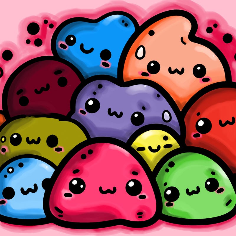 a bunch of cute blobs