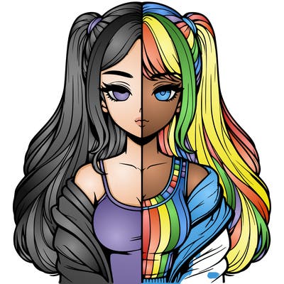 realistic girl split