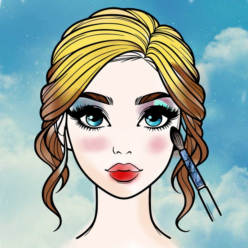 realistic person with makeup