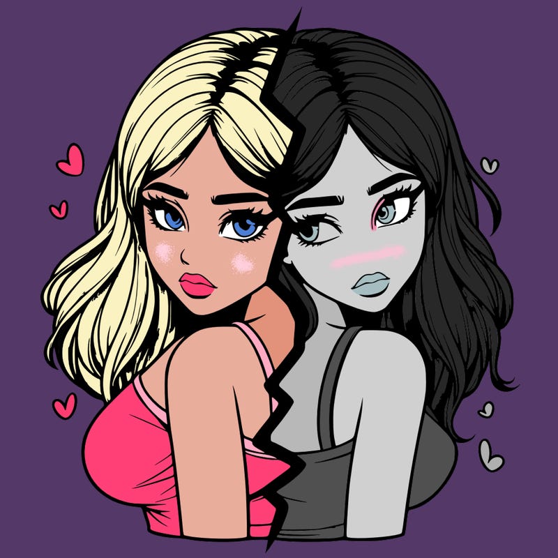 realistic girl split