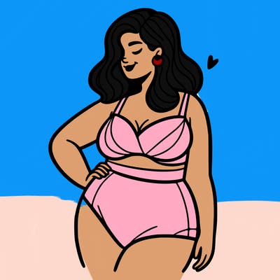 plus size woman bathing suit