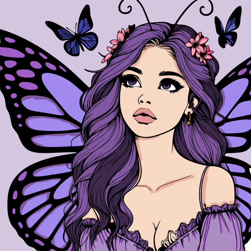 butterfly fairy realistic girl