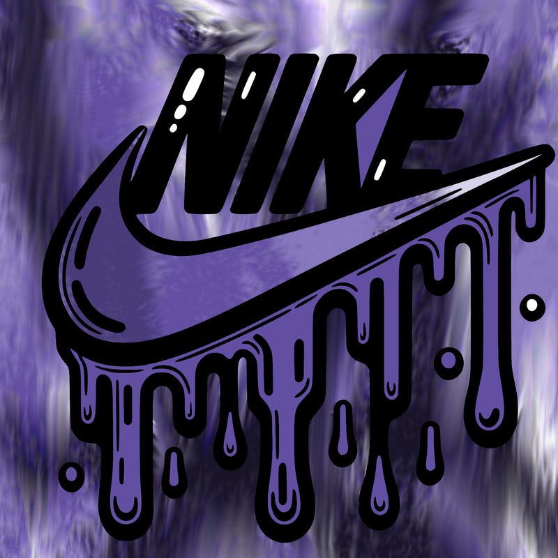 dripping nike logo