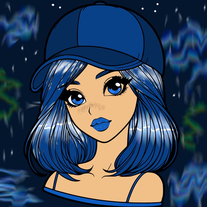 semi realism beautiful girl wearing cap