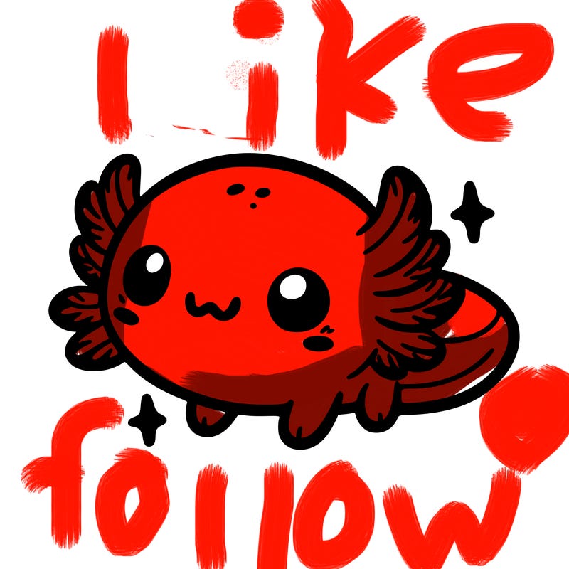 cute easy baby axolotl