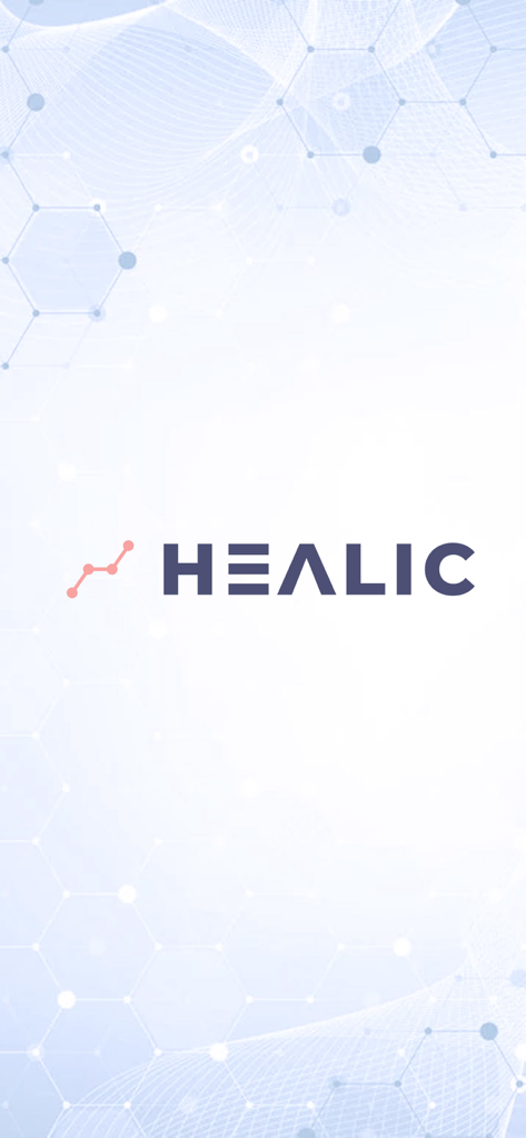 Healic for Doctors - The Healic logo and brand name displayed on a light blue technical background with hexagonal patterns.