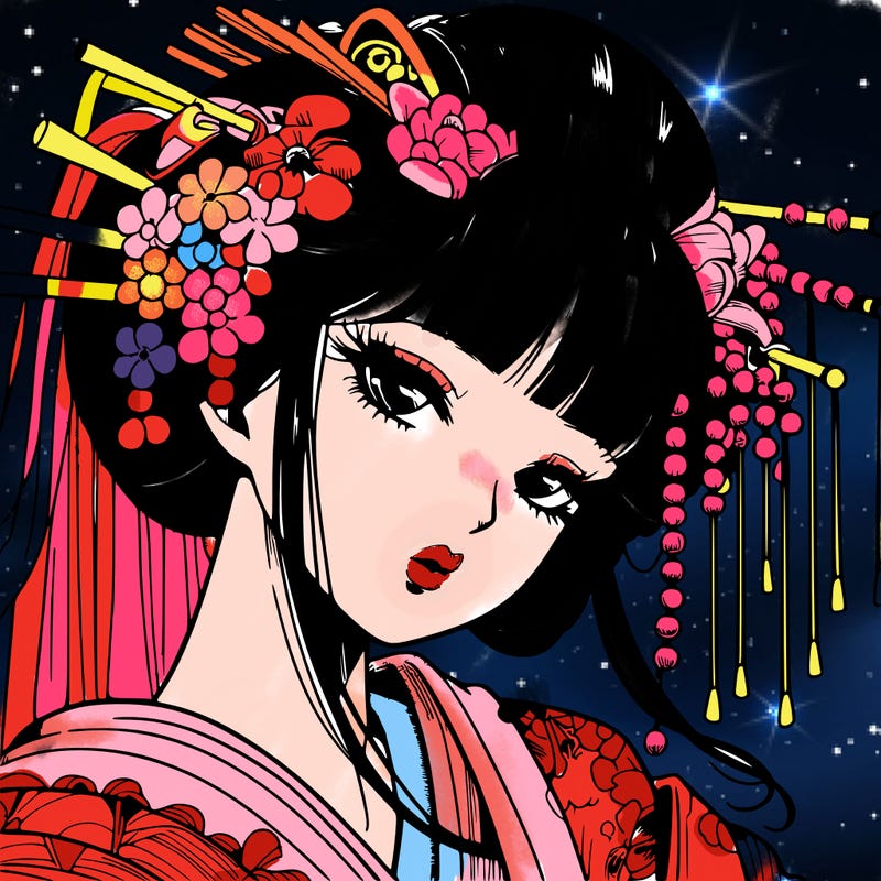manga geisha detail
